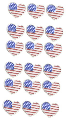 VALICLUD 18 Stück Amerikanische Flaggen Abzeichen Flaggen Anstecknadel Amerikanische Anstecknadel Vereinigte Staaten Abzeichen Usa Flaggen Abzeichen