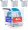 Aufbewahrungsbox- 3er Set Boxen Aufbewahrung 44l, Transparent, aus robustem Kunststoff, Plastikbox mit Rollen für einfache Handhabung, Aufbewahrung Ordnungssystem Aufbewahrungsboxen (44L(H), 3er Set)