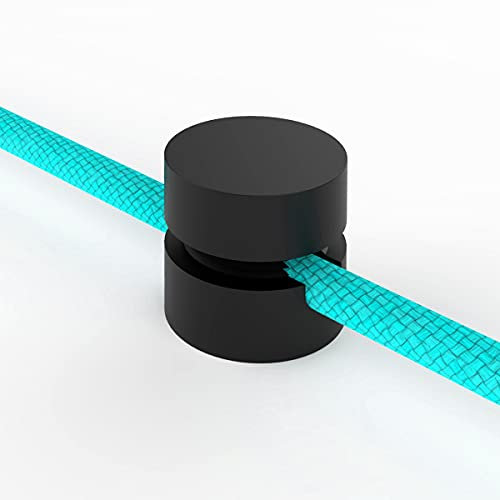 OASHISU 12 PEZZI Decentratore da Soffitto per Cavi Elettrici, Decentratore a Soffitto, Decentratore Lampadario, Gancio da Soffitto o Parete, Decentratore Cavo Elettrico, Fermacavo [NERO, plastica ABS]