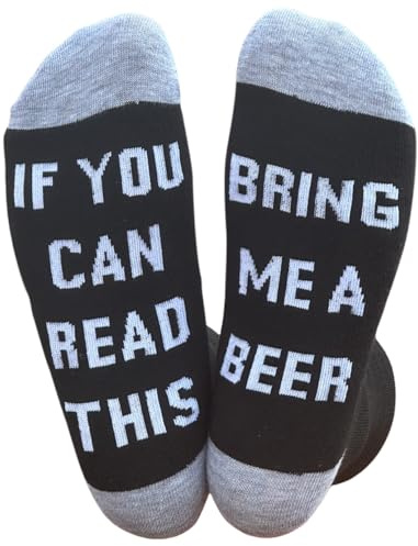 Himozoo If You Can Read This Bring Me Socks Luxury Cotton Novelty Funny Socks - Perfect Gifts for Husbands Dad Boyfriends Mens