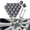 XJQHK Auto Radmutterkappen für Golf 6 7 GTI CC Polo Sagitar Bora Passat Touran, 20 Stück Radmuttern Bolt Felgen Schutz Radschrauben Abdeckung Diebstahlschutz Zubehör,21mm-Grey