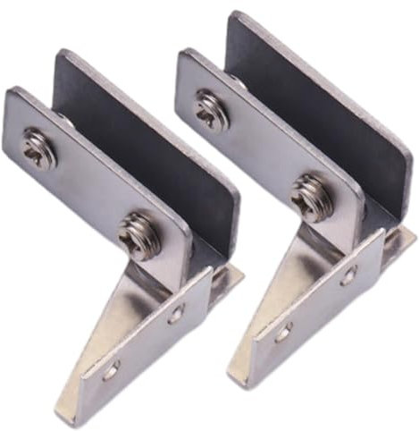 Cerniera per porta 'armadio, cerniera per porta in vetro, cerniera per porta di serraggio, per vetrinetta del vino, senza foratura, perfetta per box doccia, armadi, accessori per porte