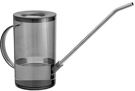 Gießkanne für Zimmerpflanzen - 1L Gießkanne Innen mit Langem Auslauf, kleine Gießkanne,Innengießkanne für Zimmerpflanzen, für Bonsai-Pflanzen, Blumen, Sukkulenten im Garten zu Hause(Color:Grau)