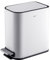 RedFactor - Cubo de basura con pedal fino de 5 l, de acero inoxidable, tapa de cierre suave y cubo interior extraíble para baño, cocina u oficina (blanco metálico)