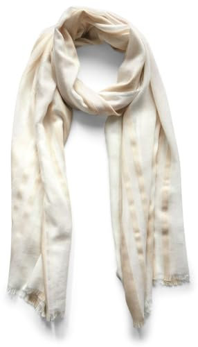 STREET ONE Damen A572768 Gestreifter Schal, Lucid White, A
