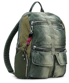 Desigual Rucksack Freizeitrucksack Chester Hybrid Denim Big Backpack Kaki khaki
