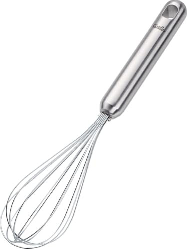 Fissler Essential/Edelstahl-Schneebesen (21 cm) Rührbesen, Quirl, mit Aufhänge-Öse, Spülmaschinen-geeignet