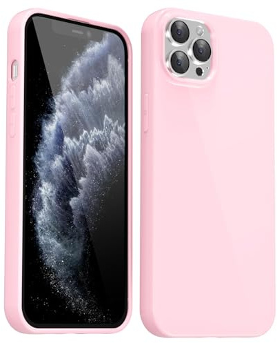 Svanove for iPhone 11 Pro Case Silicone, Glossy Soft Rubber Gel Jelly Cute Protective Plastic Simple Plain Phone Case Cover for Women Girl, Slim Thin Flexible Shockproof TPU, Pink