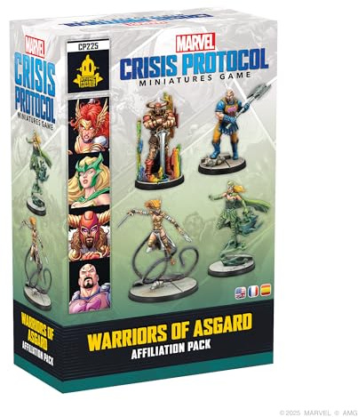 Asmodee , Marvel: Crisis Protocol Warriors of Asgard Affiliation Pack, Tabletop Miniatures Game, Ages 14 plus, 2 Players, 45 plus Minutes Playing Time