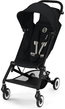 CYBEX Gold Buggy AGIS, Da circa 6 mesi a circa 4 anni (max. 22 kg), Si adatta a bagaglio a mano, Magic Black (nero)