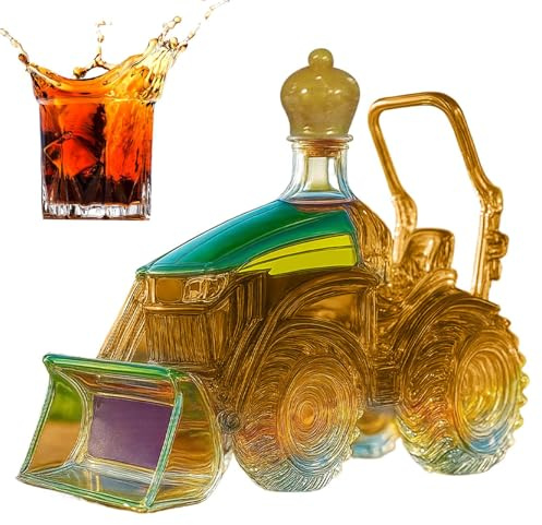 Decanter per liquori,Bottiglia di Vodka a Forma di trattore | Decorazione per la casa e la vetrina familiare per gli amanti delle bevande