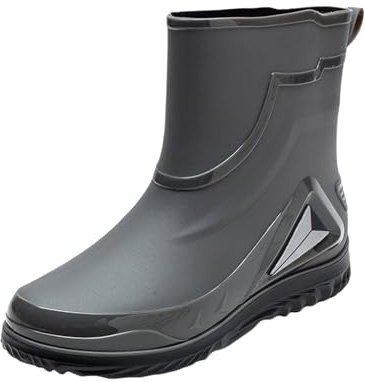 Stivali Gomma Uomo Pioggia Comode Leggere Scarpe Antipioggia Corti Invernali Eleganti Stivali Impermeabili Antiscivolo Stivaletti Gomma In Pvc Trekking Stivaletto da Giardino Scarponcini Rain Boots