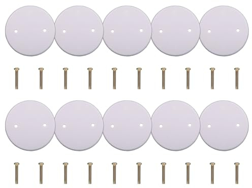 10Pcs Cable Panel Circular Ceiling Blanks Up Covers Flat Blanks Plate for Wall Hole Cover Ceiling Light Cover Plate