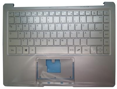 YUNHUOZ Laptop PalmRest & Tastatur Für PEAQ für PNB S130-CA464AT S130-CA464CT S130-CG464PT Silber C Shell Mit Deutsch GR/IT/SW(German GR)