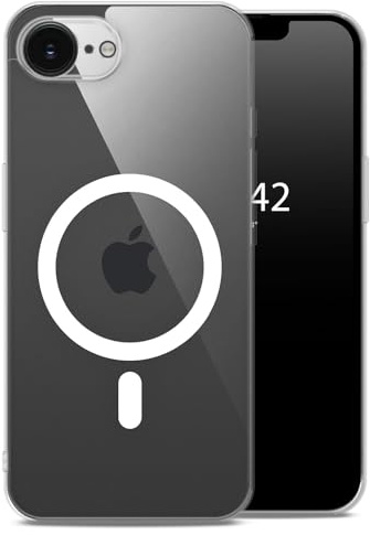 ONEFLOW Nova Case für iPhone 17e Hülle mit Kameraschutz Transparent, kompatibel mit MagSafe, Handyhülle Durchsichtig Back Cover, Magnetring für induktives Laden