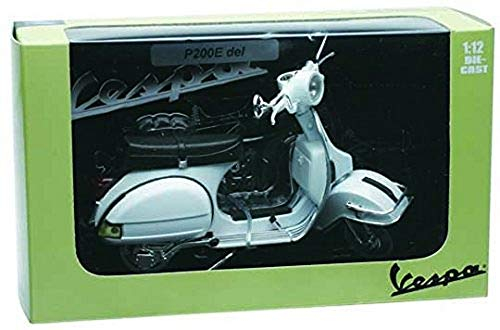 NewRay Motorbike 42216 - Vespa P200E 1978 Fedele Riproduzione, Scala 1:12, Die Cast, Bianco