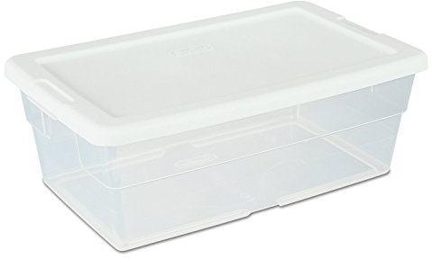 Sterilite Storage Box 13.5 X 8.3 X 4.8, 6 Qt. Clear - Pack of 6