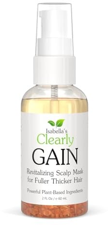 Isabella's Clearly GAIN Rosmarin Haaröl & Kopfhautöl – mit Pfefferminzöl, Rizinusöl & Brennnessel – für kräftigeres, voller aussehendes Haar – für Frauen & Männer (60 ml)