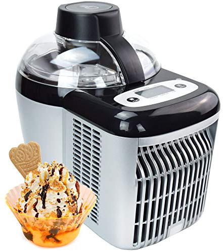 Selbstkühlende, Extrem leichte und Stromsparende Eismaschine GG-90W Frozen Yogurt Milchshake Maschine Flaschenkühler Gino Gelati