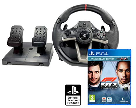 Volante e pedali PS4 originale con licenza Playstation 4 Rwa Apex + Formula 1 - F1 2019