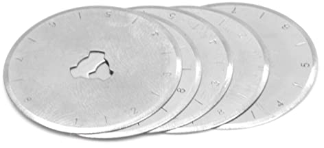 vhbw 5X Lames de Rechange pour Couteau Rotatif, Cutter Rotatif, 28 mm