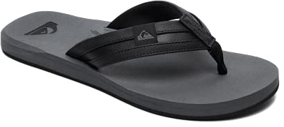 Quiksilver Tongs Carver Squish pour homme, noir, gris, noir, 41 EU