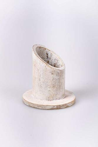 Kerzenleuchter 40 mm Mega-Leuchter aus Holz Mangoholz Hell, Kerzenhalter aus Holz, für Taufkerzen, Kommunionkerzen