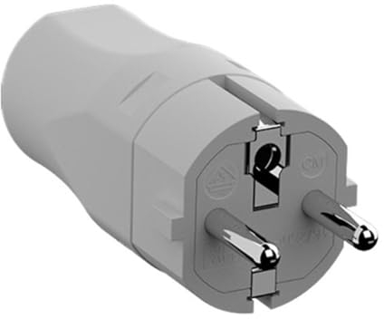 BACHMANN Schutzkontaktstecker, grau, Montage, mit Zugentlastung