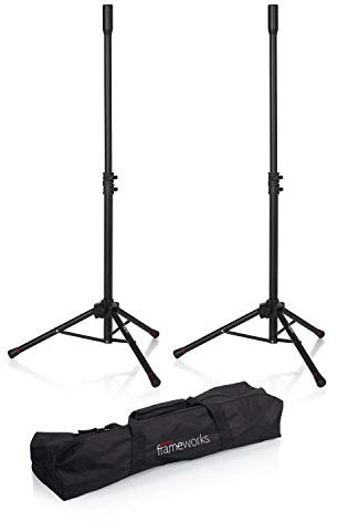 Gator Frameworks Lightweight and Compact Mini Tripod Speaker Stand Set with Nylon Carry Bag (GFWSPK0250SET)