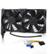 GDSTIME GPU Lüfter 2 x 92mm PCI Grafikkarten Lüfter PCI-Kühlfan VGA Kühlung 3 pin 4 pin unterstützt 5v 7v 12v für Hauptplatine Computer Audio Video