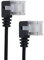 CY Ultraflaches Cat6 RJ45 Ethernetkabel,90 Grad nach Links abgewinkelt 25cm für Laptop Router TV Box