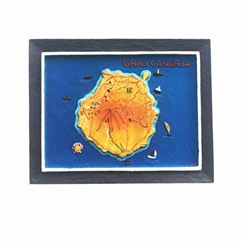 3D-Kühlschrankmagnet, Motiv: Gran Canaria Spanien, Reise-Souvenir, Geschenk, Heim-Küchendekoration, Kühlschrank-Magnetaufkleber-Kollektion