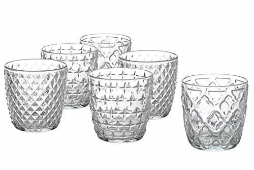 Villa d'Este Home Tivoli Diversity Set 6 bicchieri acqua in vetro 325 ml