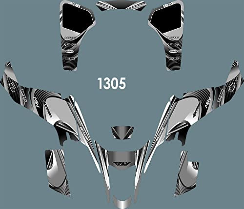 MXP Graphics Team Graphics Decals Aufkleber-Set für Suzuki LTZ400 LTZ 400 2003 2004 2005 2006 2007 2008, Grau