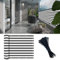 Vocray 0.9X3M Privacy Screen for Balcony Apartment Railing, Sun Protection Balcony Netting, Wind and Dust Barrier, Mesh Fabric for Outdoor Privacy Shield, Pool, Terrace, Patio, Fence Cover(Panda)