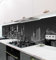 MyMaxxi Küchenrückwand Folie selbstklebend matt - einfache Montage ohne Bohren 0,4mm stark Versteift - Motiv Amerikanisches Panorama schwarz weiß 60cm hoch - Spritzschutz Küche Klebefolie 400 x 60cm