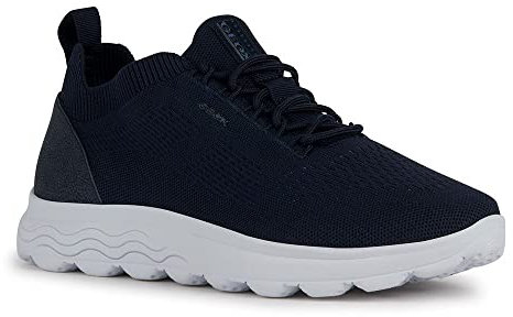 Geox Herren Spherica U Sneakers, Navy Blue, 39 EU Schmal