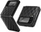 FiiMoo For Samsung Galaxy Z Flip4 Case, Foldable Phone Case, Premium PC Cover, Premium Leather Hinge Shockproof Protection Case, Full Protection, Galaxy Z Flip 4 Case with Build-in Camera Cover-Black