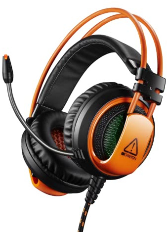 CANYON Gaming Headset GH-5A 2 x 3.5 mm Corax LED Back/Orange
