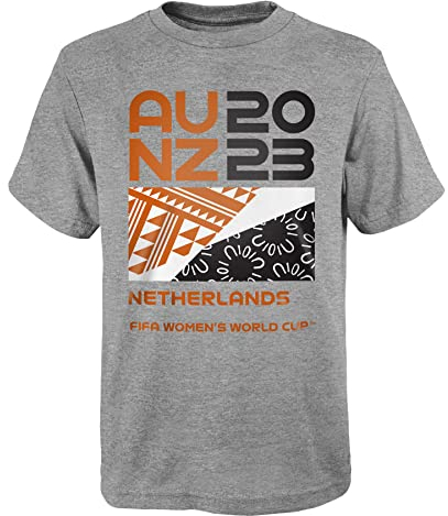 FIFA T-Shirt Officiel 2023 pour Femme - Coupe du Monde de Football - Maillot Supporter - Pays-Bas - Unisexe