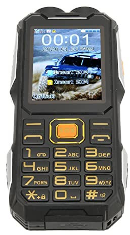 Téléphone Portable Multifonctionnel à Gros Boutons débloqué 2G avec Batterie 16800mAh pour Personnes âgées (Noir)