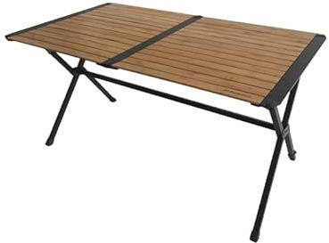 Eurotrail Chambery Rolltisch, Bambus, 140x80x70cm