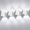 ledmo 4 Stücke LED Wandleuchten Innen/Außen Wandlampe Innen Auf und ab Einstellbarer Lichtstrahl 6000K Kaltweiß LED Außenwandleuchte IP65 Wasserdichte,Weiß