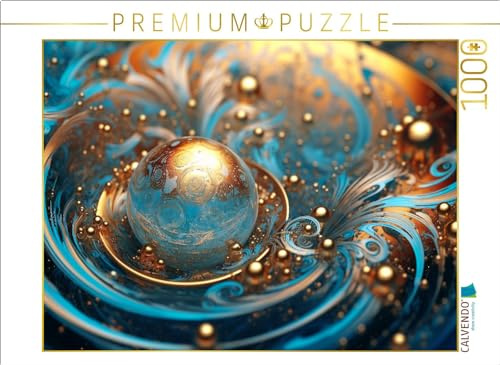 CALVENDO Puzzle Goldschmelze - organische Formen als abstrakte Kunst | 1000 Teile Lege-Größe 64 x 48 cm Foto-Puzzle für glückliche Stunden