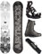 Airtracks Herren Snowboard Set Freestyle Freeride Wide Board Akasha Wide 162 - Snowboard Bindung Master - Softboots Master ATOP 43 - SB Bag