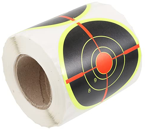 BESPORTBLE 3 Rollen Bullseye-Aufkleber Schießen Sport-Paster Bogenschießen Ziele Trainingsziele Sportabziehbilder Praktische Aufkleber Fluoreszierende Etiketten Papier Zubehör Pfeil