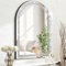 HLFMVWE Arco Espejo de pared decorativo brillante, para decoración del hogar con decoración de diamantes de cristal plateado, dimensiones 40 x 50 cm, espejo sin marco para colgar en la pared