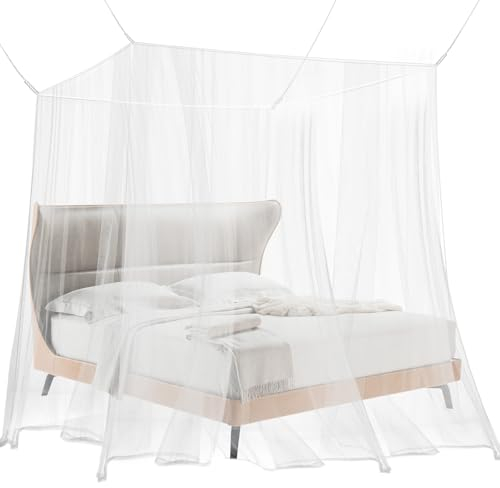 VFANDV Zanzariera, Zanzariera Letto Zanzariera Universale a Cupola Protezione dalle Zanzare Facile Installazione Zanzariera Per Letto Matrimoniale per Campeggio Casa Giardino 200x220x200cm