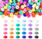 JOPY 240PCS Silicone Lentil Beads for Keychain Making Kit 12mm Silicone Beads Bulk Loose Silicone Abacus Beads Rubber Spacer Beads for Pens DIY Necklace Bracelet Making