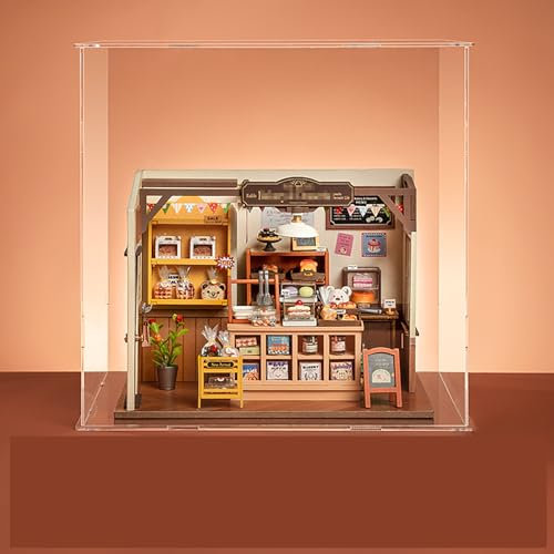 Vitrine für Lego 21319 Friends Central Perk Bauset, staubdichte, transparente Displaybox (für Lego-Set nicht im Lieferumfang enthalten) (Hintergrund-Tintenstrahldruck (3 mm))